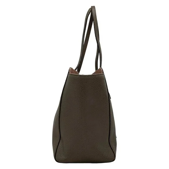 Auth GUCCI Swing 354408 Brown Pink Leather Tote Bag - Picture 3 of 16